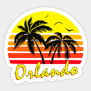 Orlando Tropical Sunset Sticker